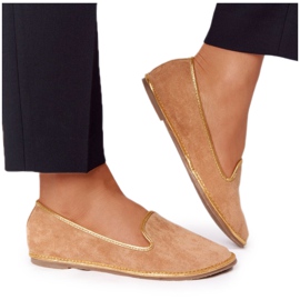 Mocassins Femme en Daim Lu Boo Camel brun