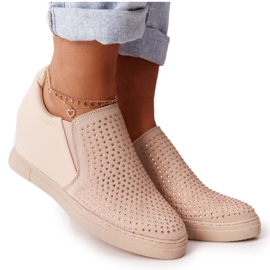 Baskets Compensées À Paillettes Lu Boo Beige brun