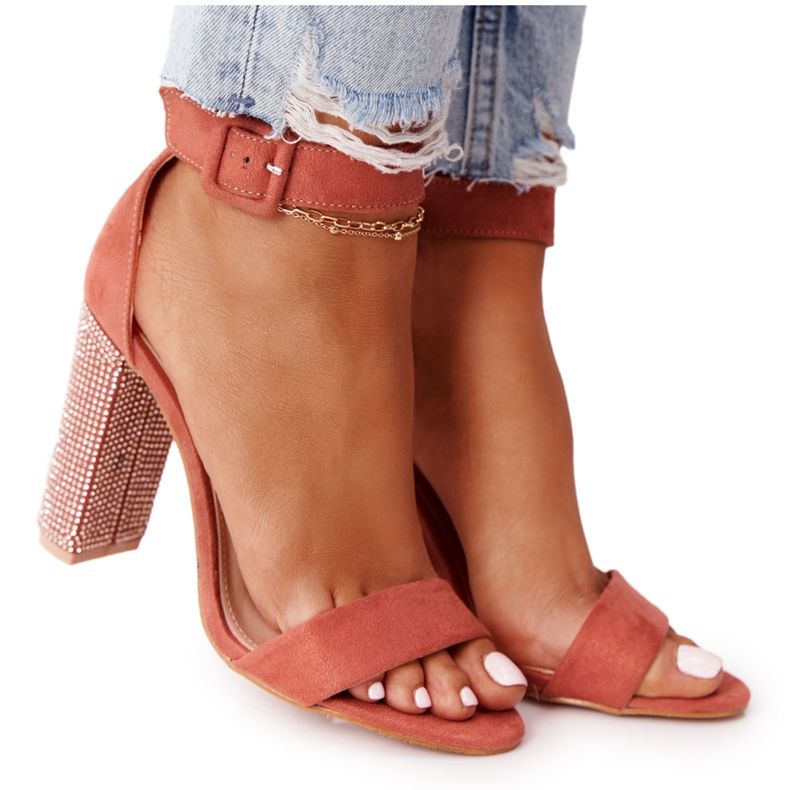 Sandales On A Bar Avec Cubic Zirconia Lu Boo Ceglaste rouge multicolore