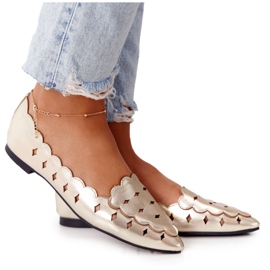 Mocassins ajourés femme Lu Boo Doré d'or Mocassins ajourés femme Lu Boo Doré d'or
