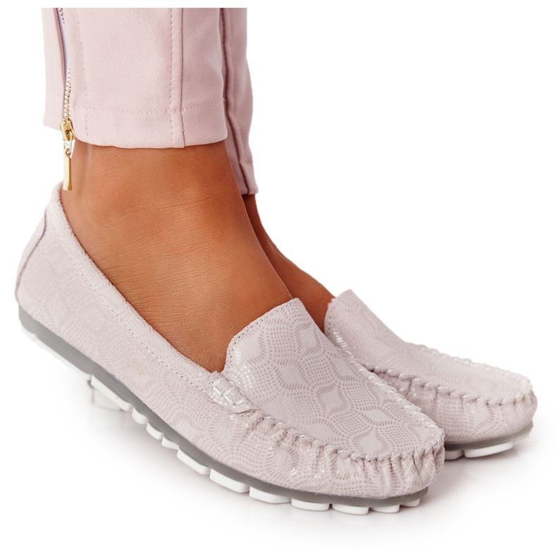 Mocassins écologiques en cuir Rio Flore gris