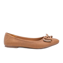 Ballerines camel avec nœud Best of brun