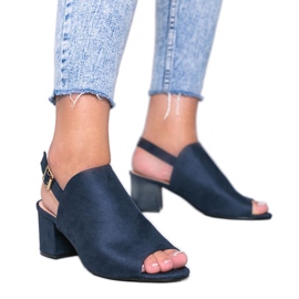 Sandales bleu marine sur tige avec tige Blubbery Sandales bleu marine sur tige avec tige Blubbery