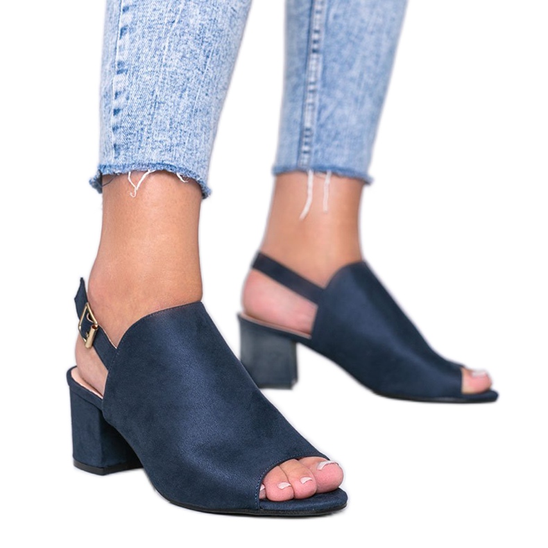 Sandales bleu marine sur tige avec tige Blubbery Sandales bleu marine sur tige avec tige Blubbery