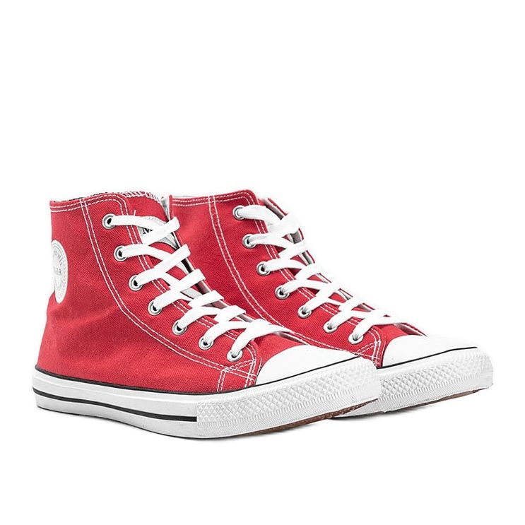 Baskets homme Perry rouges à la cheville