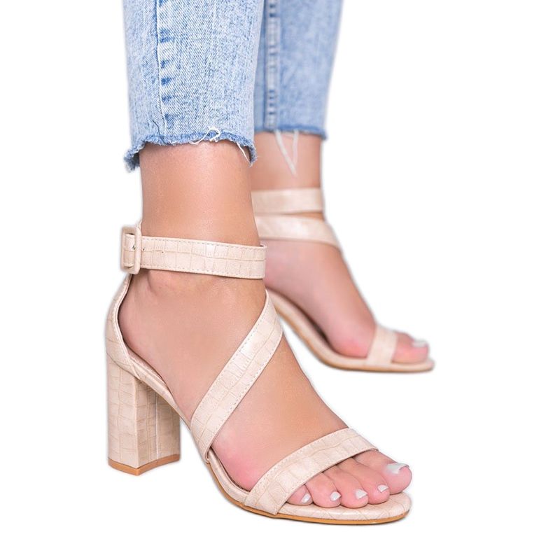 Sandales beiges sur un poteau Silver Dust Sandales beiges sur un poteau Silver Dust