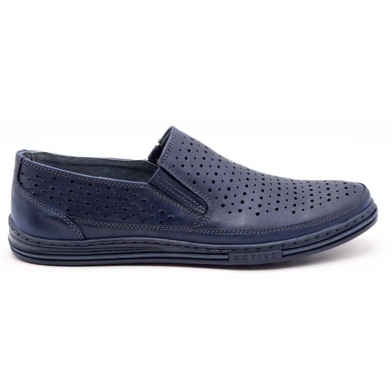Polbut Chaussures ajourées homme 2107P bleu marine Polbut Chaussures ajourées homme 2107P bleu marine