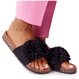 PE1 Flowerbomb noir sur la semelle en liège