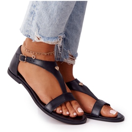 Sandales Cuir Femme Nicole 2648 Noir