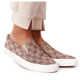 Baskets Logged Femme Slip-On Khaki Challenge brun
