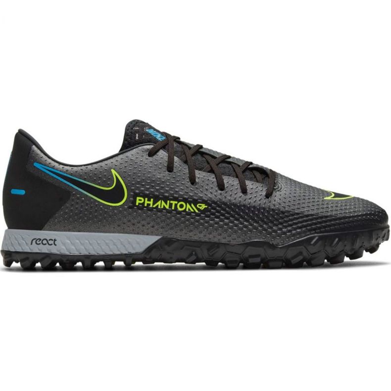 Nike React Phantom Gt Pro Tf M CK8468 090 chaussures de football multicolore gris