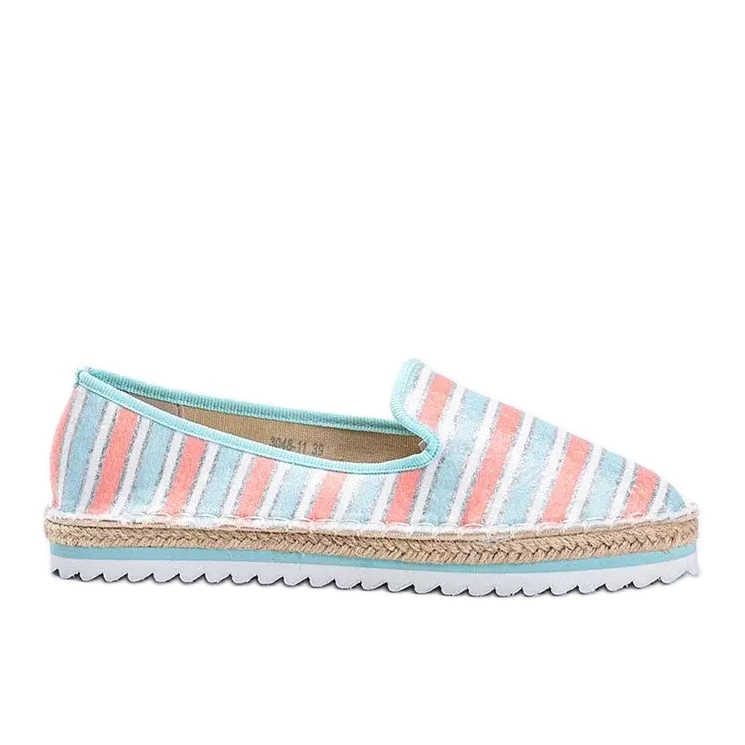 Espadrilles rayées bleu Ottawa rose