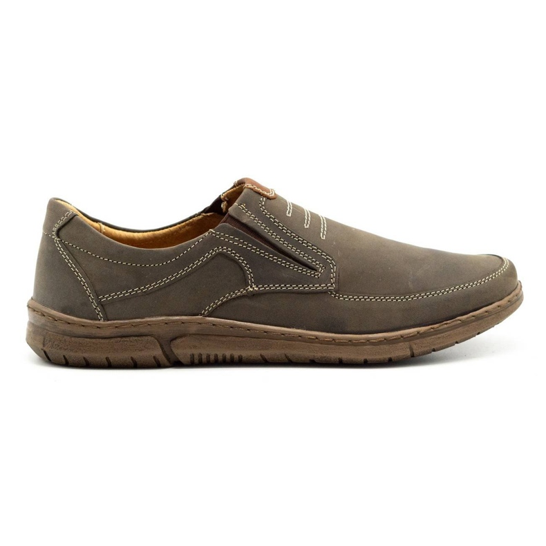 Olivier Chaussures sans lacets pour hommes 7053 marron brun