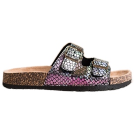 SHELOVET Pantoufles Avec Effet Holo noir