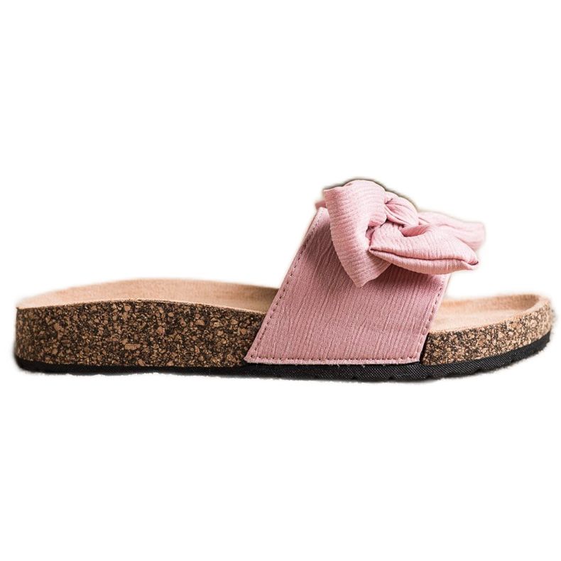 SHELOVET Pantoufles Avec Un Noeud rose