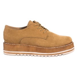 Corina Chaussures en daim sur la plateforme brun