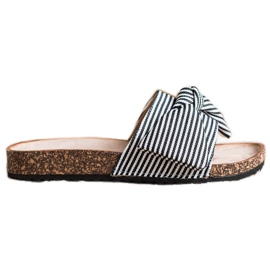 Sandales à rayures Vinceza blanc noir