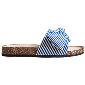 Sandales à rayures Vinceza blanc bleu