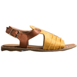 Sandales fermées VINCEZA brun jaune