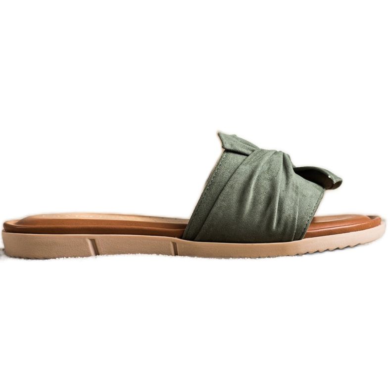 Slippers en daim VINCEZA vert