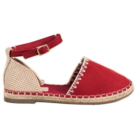 Goodin Espadrilles Rouges En Daim beige