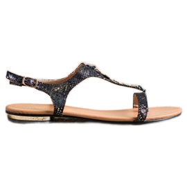 Sandales à ornements dorés VINCEZA noir