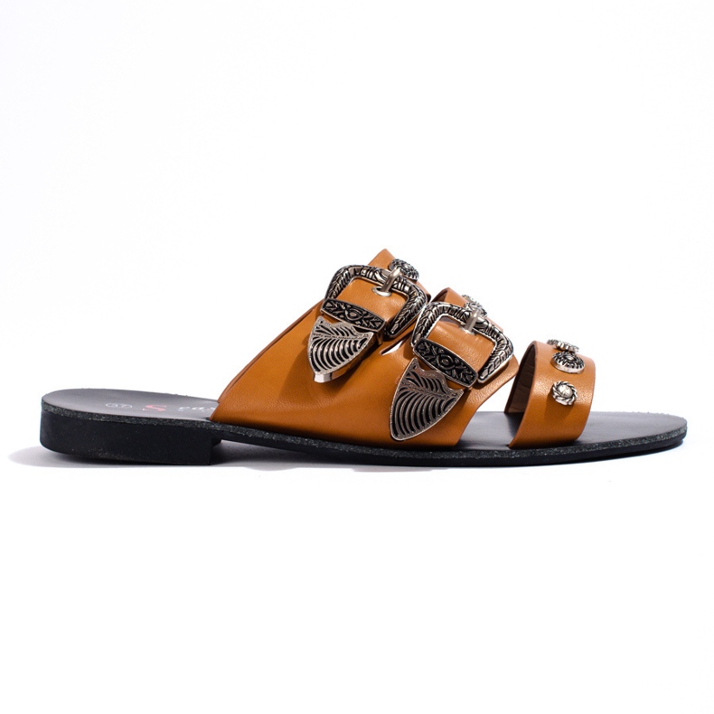 Seastar Chaussons élégants avec boucles brun Seastar Chaussons élégants avec boucles brun