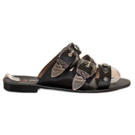 Seastar Pantoufles Élégantes Avec Boucles le noir