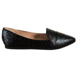 Seastar Ballerines à la mode avec cuir écologique le noir