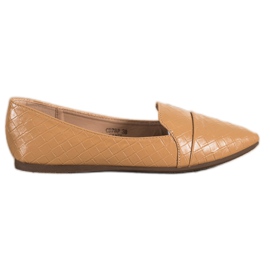 Seastar Ballerines à la mode avec cuir écologique brun