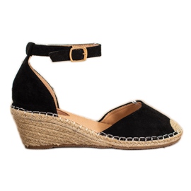 SHELOVET Espadrilles Compensées le noir