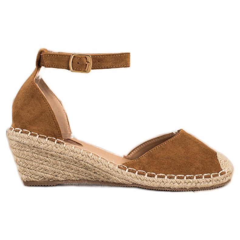 SHELOVET Espadrilles Compensées brun