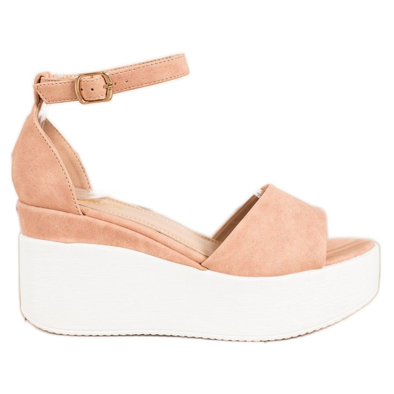 Comer Sandales légères sur la plate-forme beige