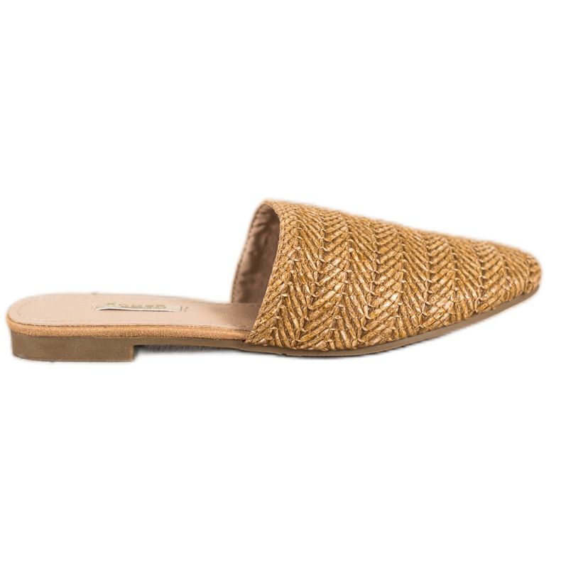SHELOVET Pantoufles De Paille brun