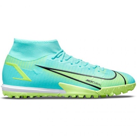 Nike Mercurial Superfly 8 Academy Tf M CV0953 403 chaussures de football multicolore bleu