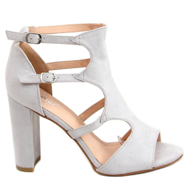 Sandales à talons grises NS111P Gris Sandales à talons grises NS111P Gris