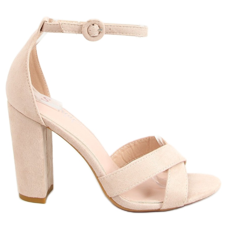Sandales sur le poteau beige TU133P Beige