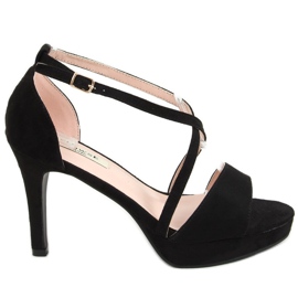 Noir 9R31 Sandales à plateforme noires le noir