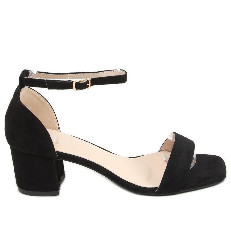 Sandales noires à talons bas X503-21SA-2 Noir le noir