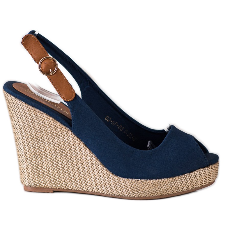 Goodin Sandales à talons hauts bleu marin bleu