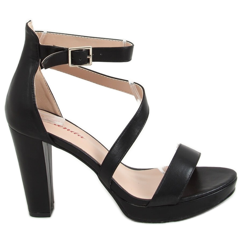 Noir S-839 Sandales à plateforme noires le noir