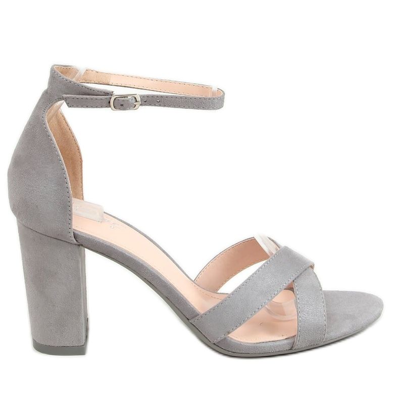 Sandales à talons grises NF-63P Gris Sandales à talons grises NF-63P Gris