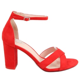Sandales à talons rouges NF-63P Rouge