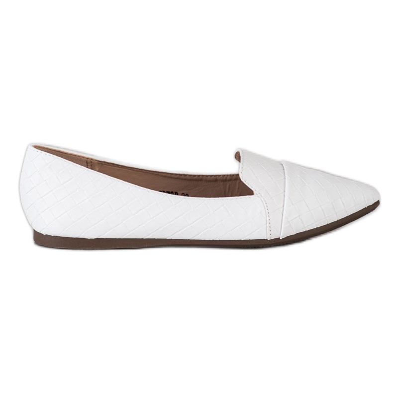 Seastar Ballerines à la mode avec cuir écologique blanche