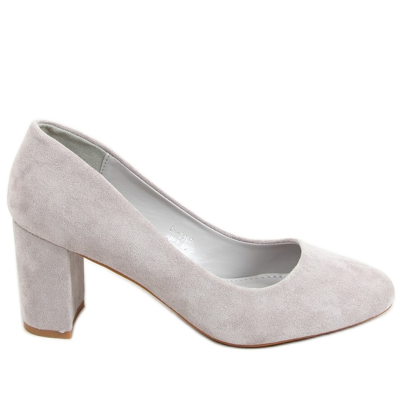 Escarpins à bout rond gris LL-239P Gris