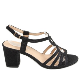 Sandales à talons noires A3083 Noir le noir