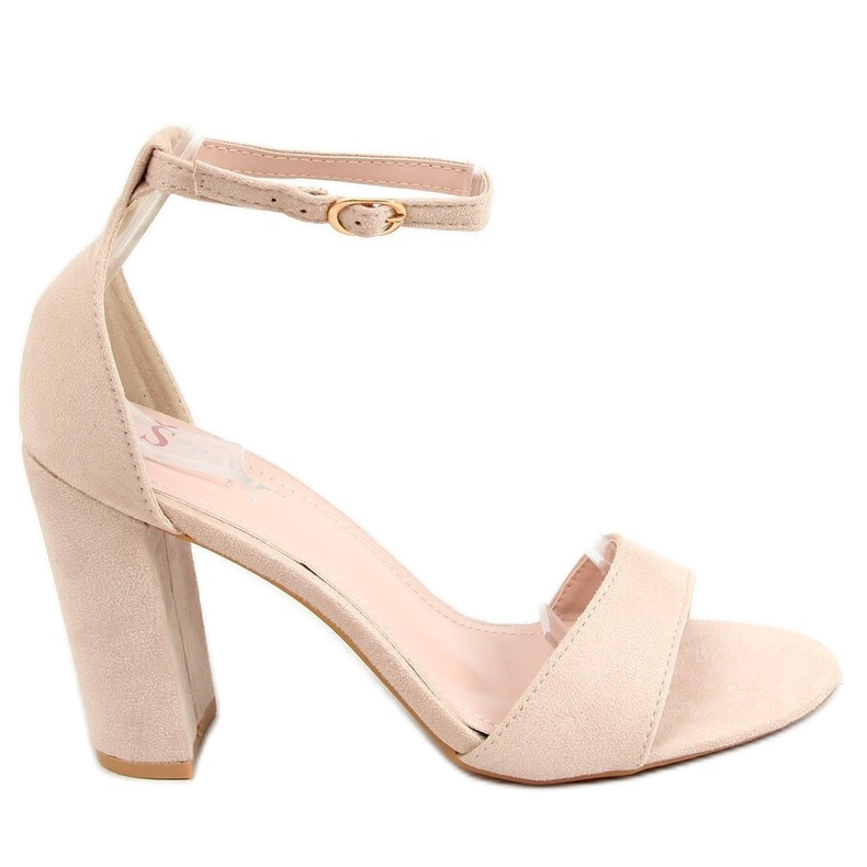 Sandales sur le poteau beige TU132P Beige