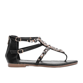 Sandales noires richement décorées de Yosemite le noir Sandales noires richement décorées de Yosemite le noir