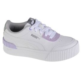 Puma Carina Lift Shine Ps Jr 380553 01 blanc rose