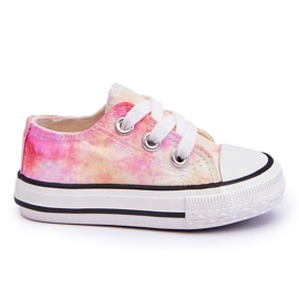 Sneakers classiques pour enfants avec effet Tie-Dye Simba blanc